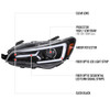 2015-2021 Subaru Impreza WRX/STI LED Bar Sequential Turn Signal (Glossy Black Housing/Clear Lens)